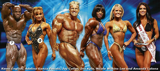 Kevin English, Adelina Garcia Penato, Jay Cutler, Iris Kyle, Nicole Wilkins Lee, Amanda Latona