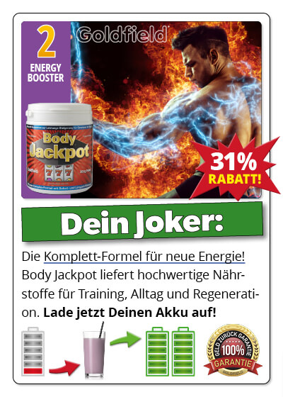   Juli-Angebot 2:  Body-Jackpot 300g Dose 31% g�nstiger plus Gratis Shirt   Bild 4