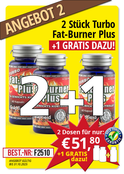  Oktober-Angebot 2:  Turbo Fat-Burner   Plus 2 Dosen  + 1 gratis dazu