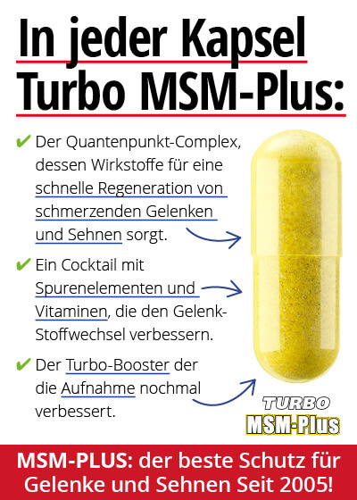   Februar-Angebot 1:  Turbo MSM-Plus Muskel- und Gelenkschutz 2+1 Dose gratis  Bild 2