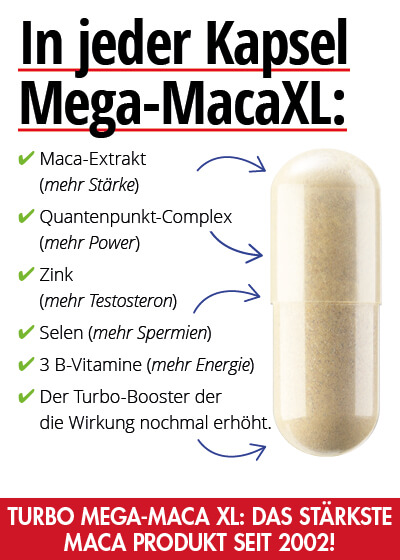 Turbo Mega-MacaXL - Power Booster, 60 Kapseln Bild 2