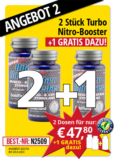  September-Angebot 2:  Turbo Nitro Booster 2 Dosen + 1 gratis dazu