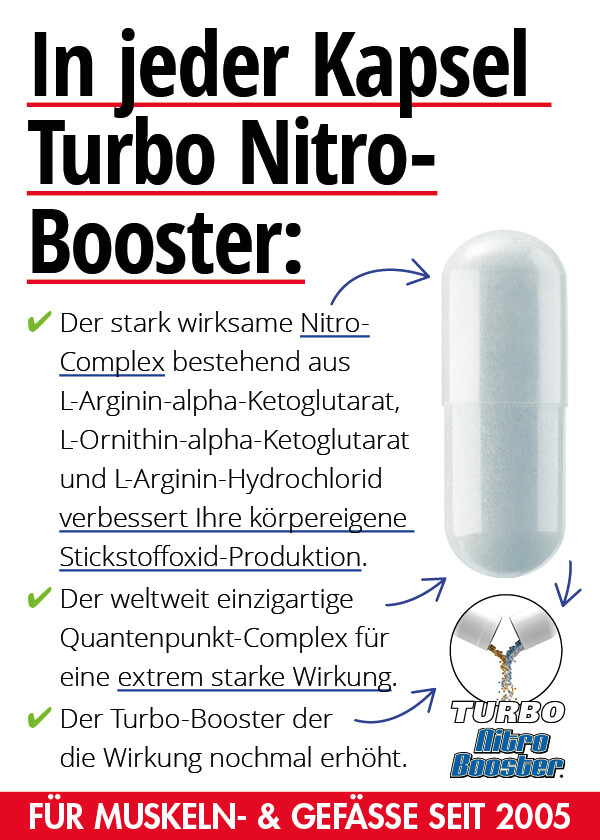 Turbo Nitro-Booster - Stickstoffoxid-Verbesserung, 60 Kapseln Bild 2