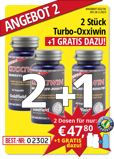  Februar-Angebot 2:  Turbo Oxxiwin 2 Dosen + 1 gratis dazu