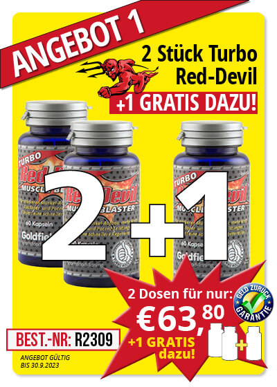  September-Angebot 1:  Turbo Red-Devil 2 Dosen + 1 gratis dazu