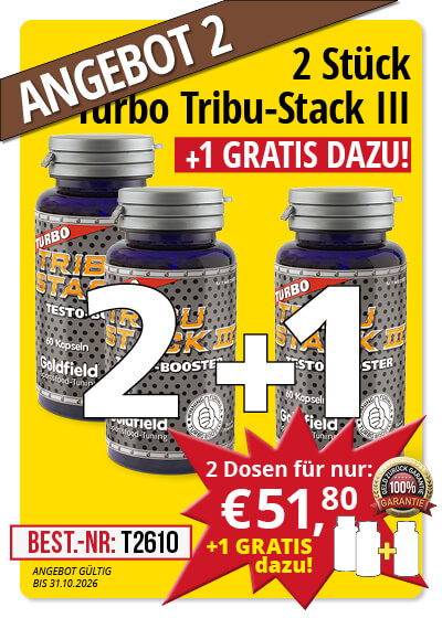  Oktober-Angebot 2:  Turbo Tribu StackIII 2 Dosen + 1 gratis dazu