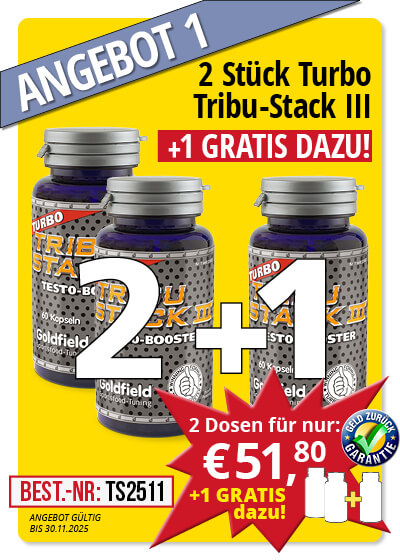  November-Angebot 1:  Turbo Tribu Stack III 2 Dosen + 1 gratis dazu